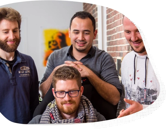 L'équipe Webup au travail